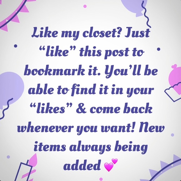 Other - Bookmark My Closet!